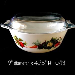 Vintage English Pyrex Round Casserole